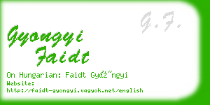 gyongyi faidt business card
